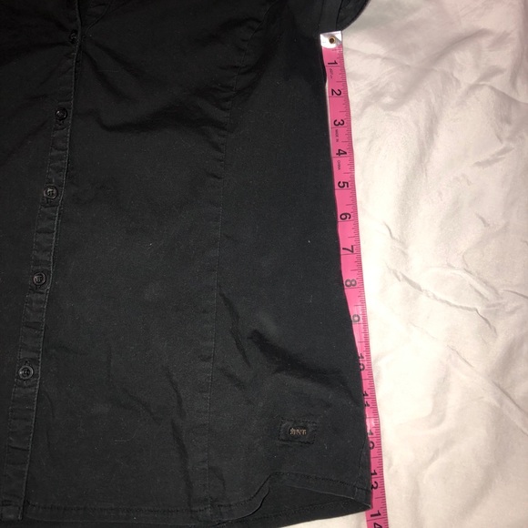 MNG black short sleeve dress shirt - Picture 11 of 12